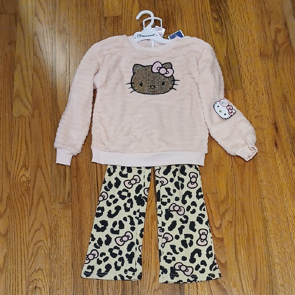 Hello Kitty Blush and Leopard Kids Pajama Set
